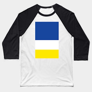 Everton Blue White Yellow Tricolour Design Baseball T-Shirt